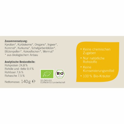 Hund Katze Nahrungsergänzungen Kräuter Wurm-ex 140g 1 Stück -3- Anifit