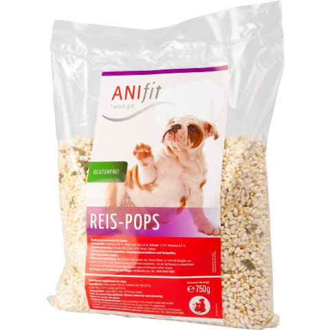 Hund B.A.R.F. Flocken Hundefutter Schonkost Hund Reis-Pops 750g 1 Stück -1- Anifit